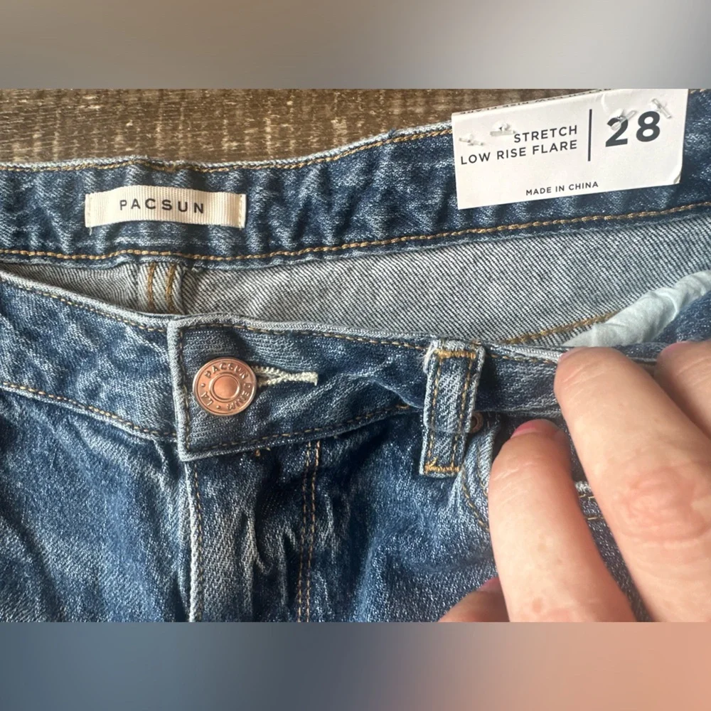Pacsun Y2K low rise stretch flare jean size 28 NWT - Picture 4 of 4
